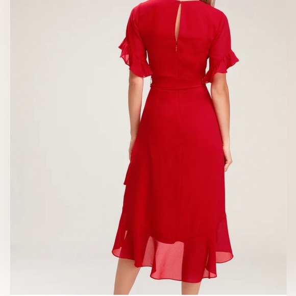 Lulus - High-Low Wrap Dress (size S) - Picture 4 of 4